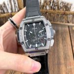 Hublot MP-06 Senna Copy Waches set Diamonds Black Dial